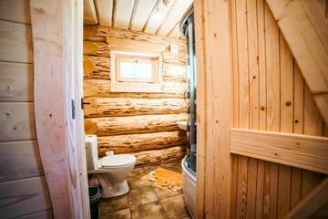 Фото номера Дом с 1 спальней Дома для отпуска Jūrkalnes Meža SPA г. Ošvalki 46
